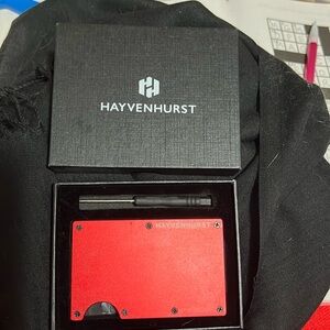 Beautiful Hayvenhurst money clip. New in box. Red.